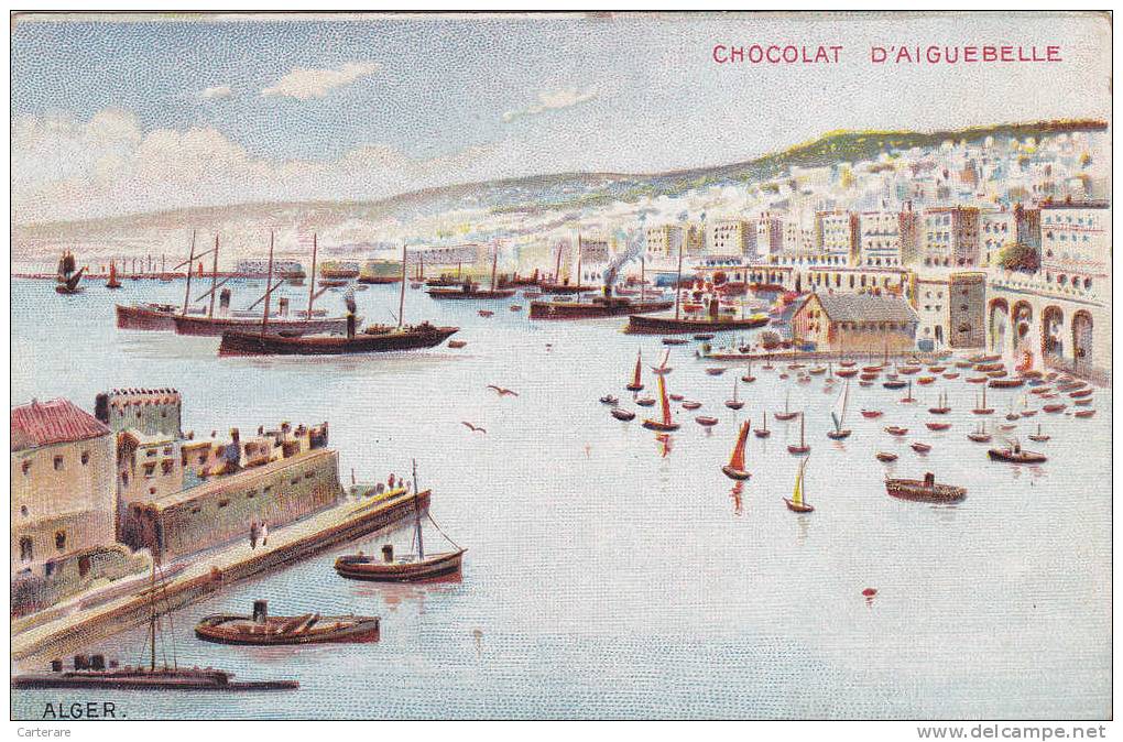 AFRIQUE,AFRICA, Algérie,MAGHREB,ALGER EN 1900,port,mer méditerranée,bateau,el bahdja,el marhoussa,photo aiguebelle,rare