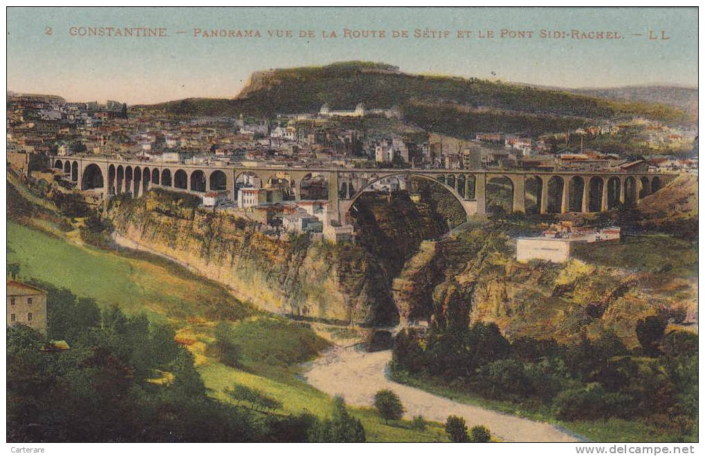 AFRIQUE,AFRIKA,AFRICA,MAG HREB,Algérie,Algéria,Cons tantine,pont sidi rachel,route de sétif,rare