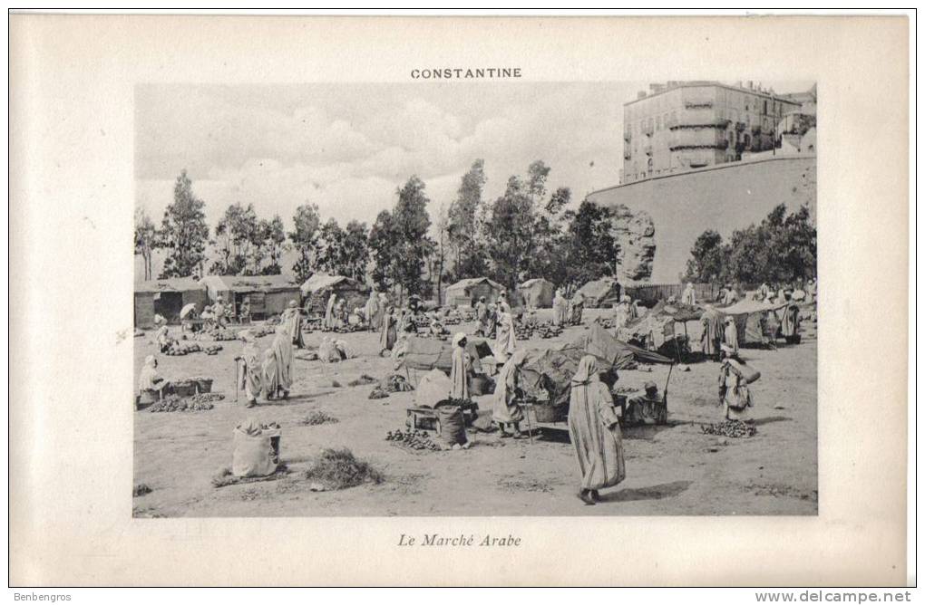 Province de Constantine grand format 16/25 environ Constantine le marché arabe