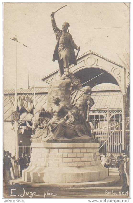 CPA PHOTO ALGERIE CONSTANTINE La Statue  du Général LAMORICIERE Rare