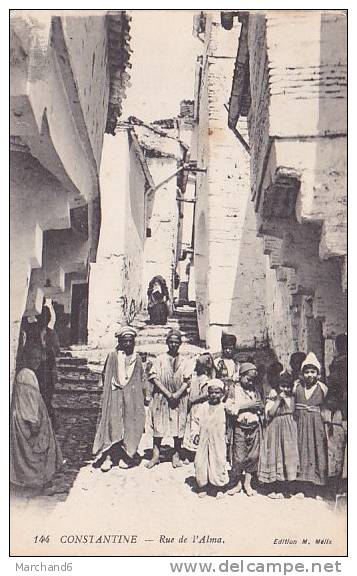 ALGERIE.CONSTANTINE.RUE DE L ALMA...cp un peu abime en bas voir scan