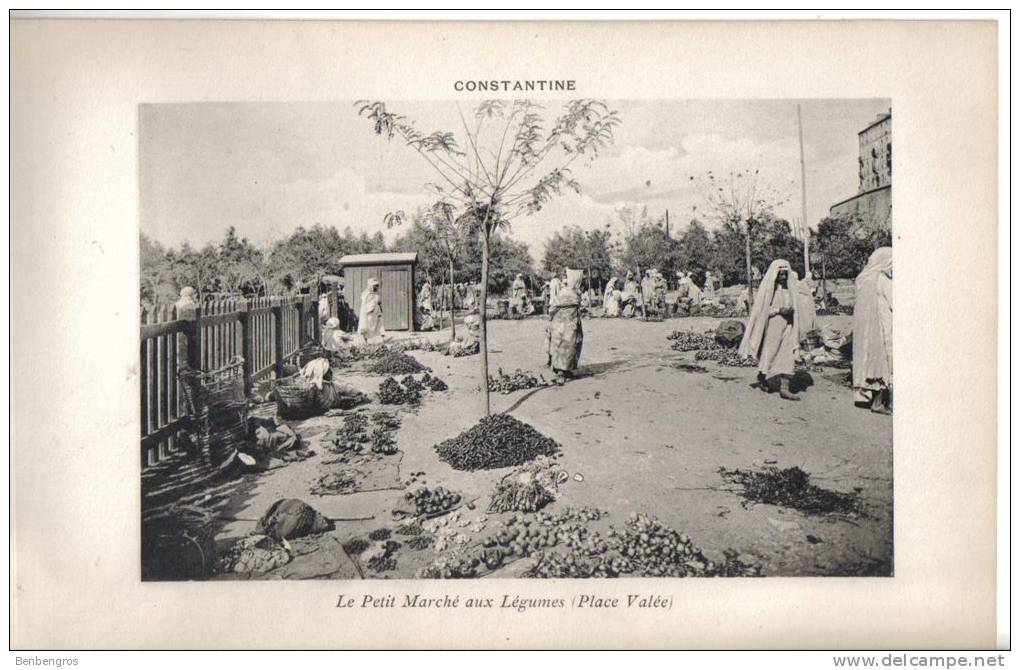 Province de Constantine grand format 16/25 environ Constantine le petit marché aux légumes( place Valée)