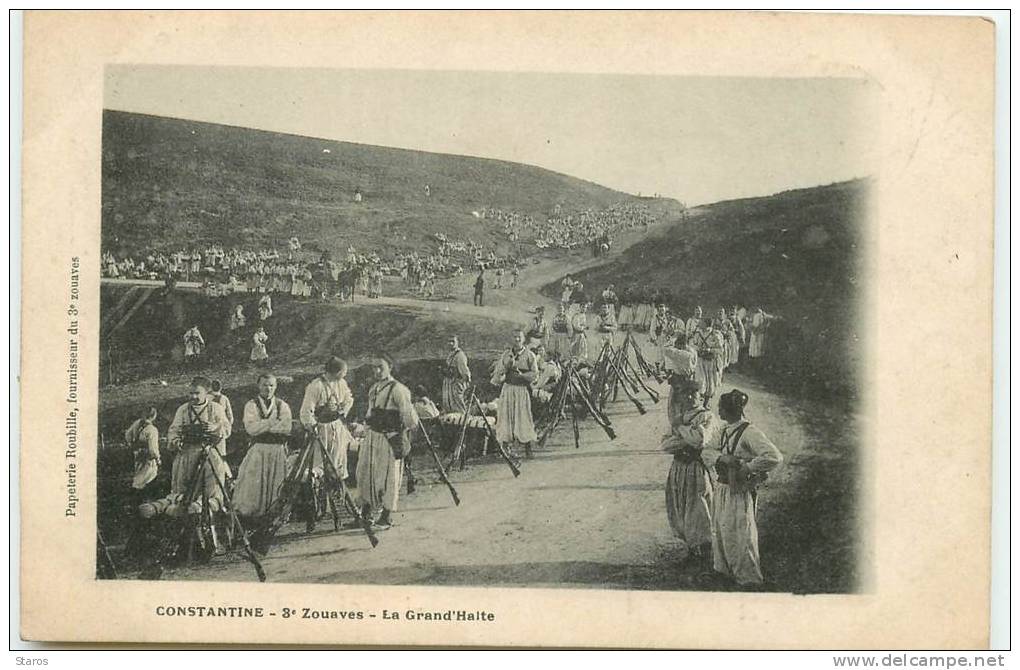 CONSTANTINE - 3ème Zouaves - La Grand´Halte - - Programme du Concert dimanche 23 avril 1905 au dos