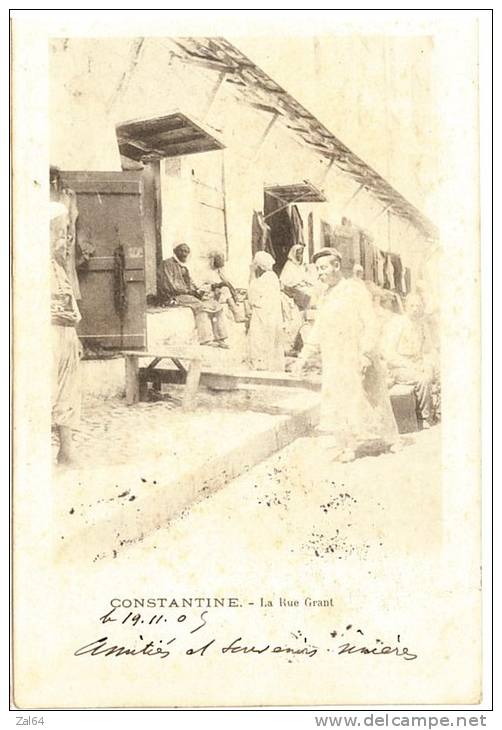 N1002 - Constantine - La rue Grant - 1905