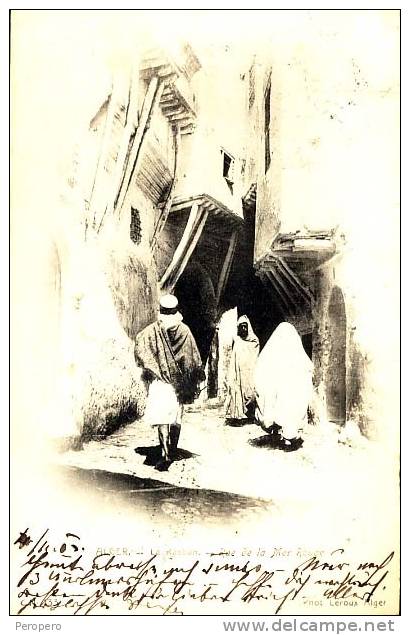 AK ALGERIEN  ALGER  LA KASBAH OLD POSTCARD 1903