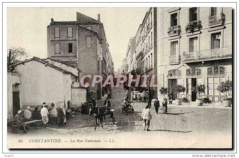 Algerie Constantine CPA La rue nationale
