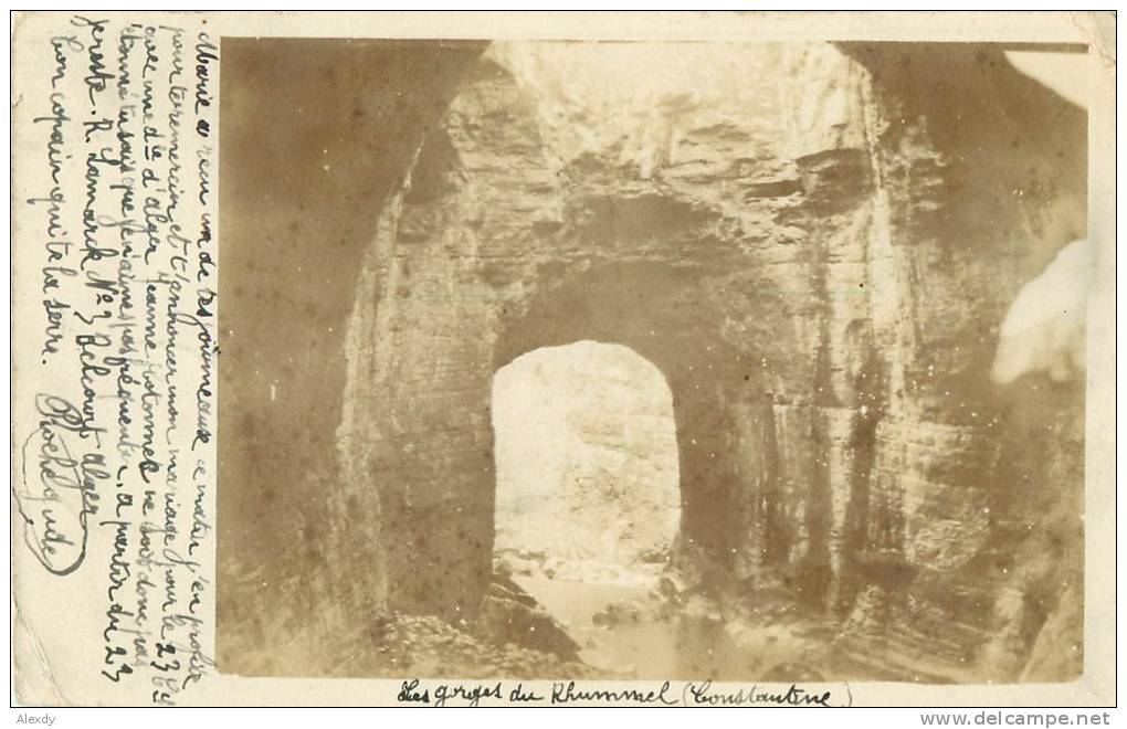 NEW CPA-PREMIER TIRAGE 1904 CONSTANTINE *** LES GORGES DE RHUMMEL *** RARE ALGERIE