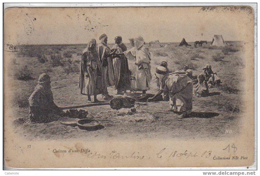 37, Environs de CONSTANTINE, Cuisson d'une Diffa