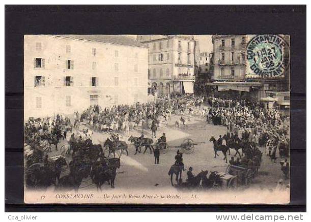 ALGERIE Constantine Place de la Brèche, Jour de Revue, bien animée, ed LL 57, 1906