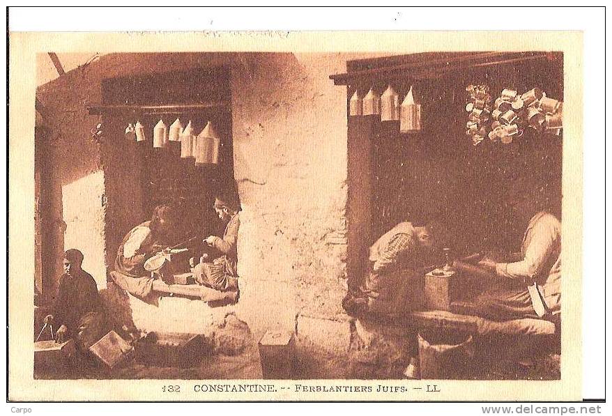 CONSTANTINE - Ferblantiers Juifs. (Métiers, Judaïsme, Juif, Judaïca)