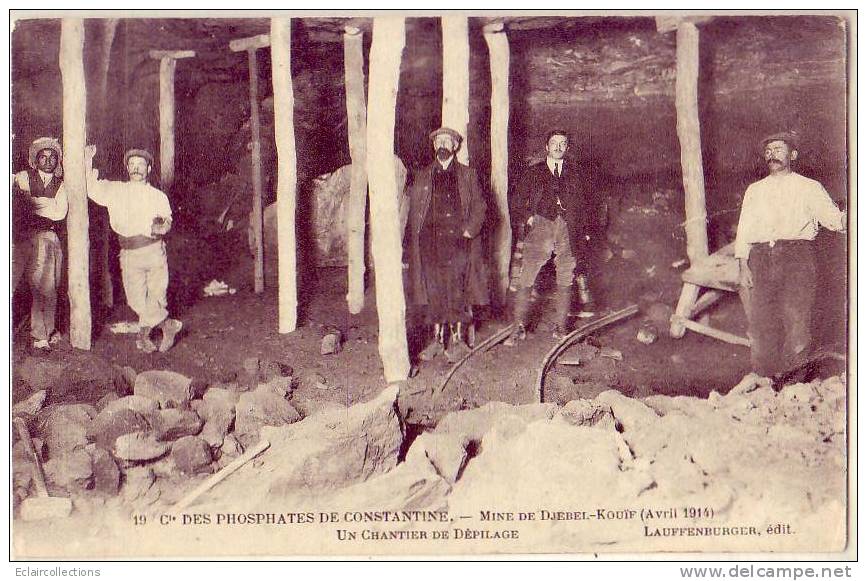 Algérie    Constantine    Mine de Djebel-Kouif   Phosphates