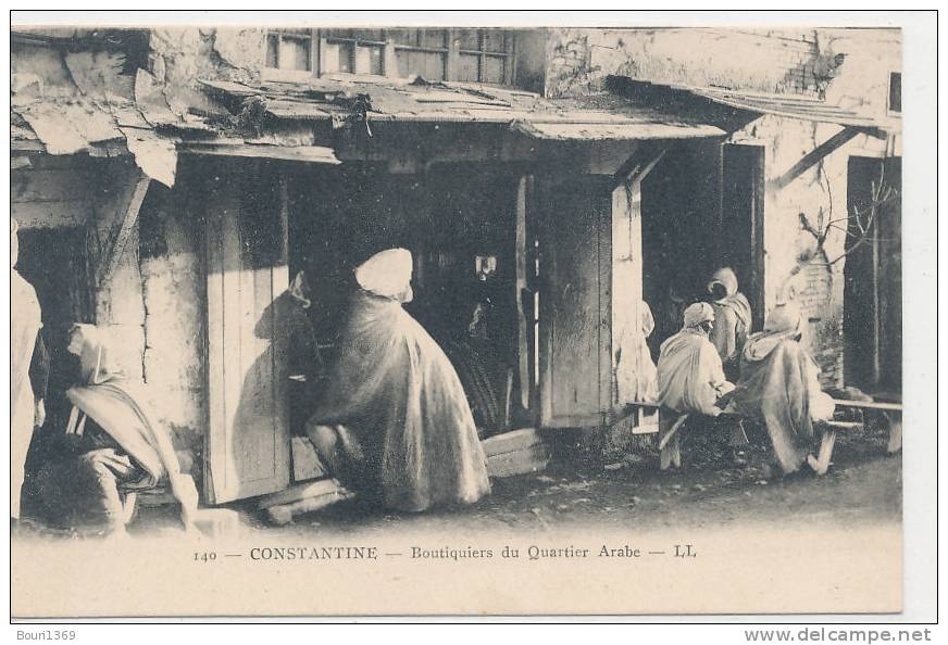 ALGERIE **  CONSTANTINE   boutiquiers du quartier arbe . edit . L L . N°140 .