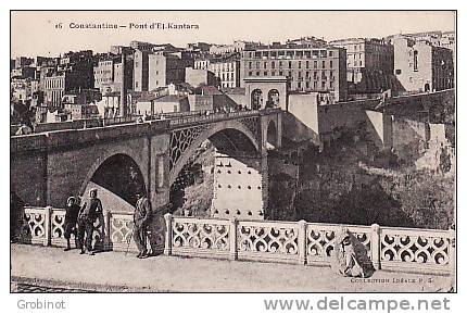 ALGERIE CONSTANTINE  PONT D´EL KANTARA BELLE ANIMATION CAVALIER NON ECRITE TBE