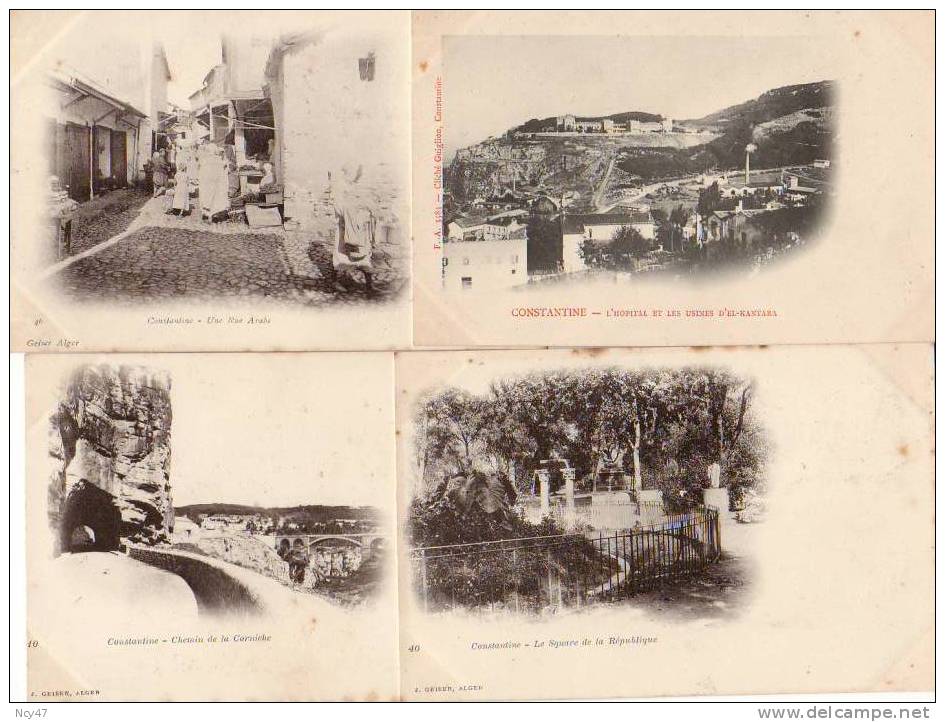 4 cpa    (   Algérie )     CONSTANTINE  à  l'époque