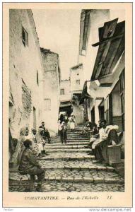 AFRIQUE. ALGERIE. CONSTANTINE. Vue sur La Rue de L'Echelle. Carte Dentelée.