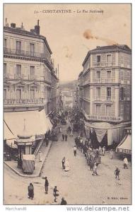 ALGERIE.CONSTANTINE.RUE NATIONALE.....cp tachee