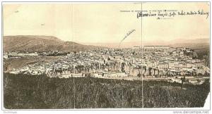 CPA. Algérie. Constantine. Carte panorama 3 volets 1908. Dimension 28 x 14,5 cm