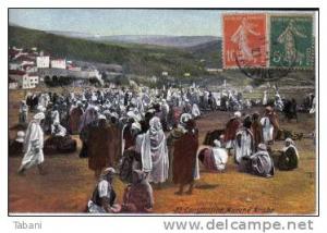 Turkey Levant France, Constantine  Marché Arabe 1921 old postcard