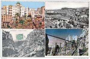 Algerie - CONSTANTINE - 4 CPA  - ROUTE DE LA CORNICHE -  MEDERSA ET PASSERELLE PERREGAUD -    1928-1955-56-57  (1)