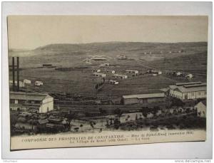 cpa constantine compagnie des phosphates mine de djebel-kouif ( 1918) village la gare