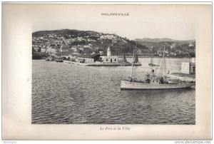 Province de Constantine grand format 16/25 environ Philippeville le port et la ville