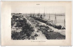 Province de Constantine grand format 16/25 environ Bone, le port et le quai Warmier