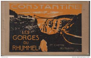 Carnet 20 cartes postales 14/9cm Constantine les gorges du Rhummel et chemin des touristes   (scans supp sur demande)