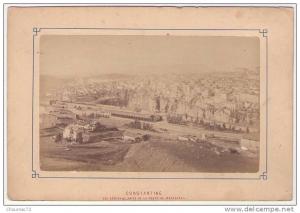 (Photo) 047, Algérie, Constantine, Vue générale prise de la route de Mansourah, photo collée sur carton 19 x 12,7 cm, TB