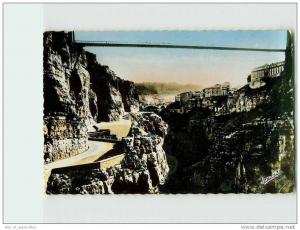 437 )  CONSTANTINE. Pont Suspendu de Sidi M'Cid. Chemin des Touristes  . (2 Scans) .Année 19** . Édit./Phot JOMONE  .E