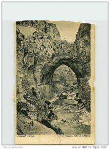 438 ) CONSTANTINE. Les Gorges de Rhumel   . (2 Scans) .Année 19** . Édit./Phot VERMOT. Gouvernement Algérien  .Exp/Des