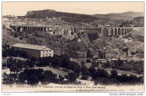 CONSTANTINE (Algérie) - Panorama pris de la Route de Sétif et le Pont Sidi-Rached