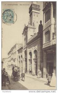 CONSTANTINE- Rue NATIONALE- CPA animée et très belle!!!
