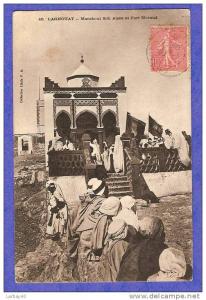 1 cpa LAGHOUAT - MARABOUT SIDI AÏSSA ET FORT MORAUD -cpc18
