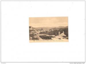 afrique.algérie .autres villes. laghouat  .sahara  l´église ,la ville , la mosquée à gauche