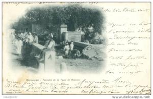ALGERIE - MOSTAGANEM - FONTAINE de la PORTE de MASCARA - Edition Geiser 8 - Carte PRECURSEUR VOYAGEE en 1901