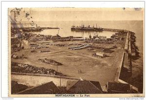 MOSTAGANEM LE PORT ANTICA CARTOLINA OLD POSTCARD ALGERIA