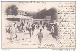 ALGERIE.MOSTAGANEM.LE MARCHE COUVERT....petit pli coin haut droit