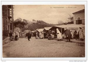 ALGÉRIE - MOSTAGANEM - Le marché arabe