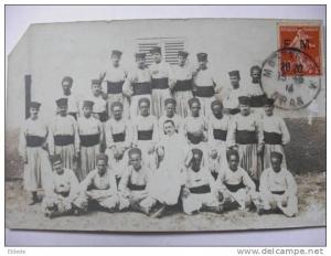 Mostaganem zouaves Franchise Militaire 1914 coin sup gauche coupé