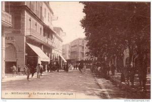 Mostaganem - La Place et Avenue du 1er de-Ligne.