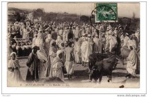 ALGERIE  MOSTAGANEM  Le marché .............. Mi163