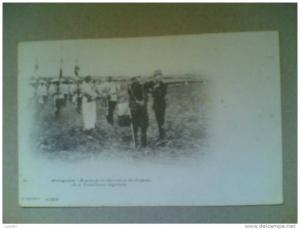 CPA DE MOSTAGANEM remise de la Décoration du Drapeau du 2 ème tirailleurs Algériens