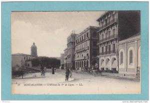 MOSTAGANEM .  -  L´ Avenue  du  1er  de  Ligne.  -  1920  -  BELLE CARTE ANIMEE   -