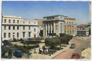 Algerie Mostaganem Nouveau Square et Palais Consulaire Superbe cpsm Autos
