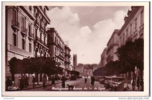 Algérie - Mostaganem - Avenue du 1er de Ligne (voitures, automobile)