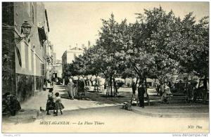 MOSTAGANEM....LA PLACE THIERS...CPA ANIMEE