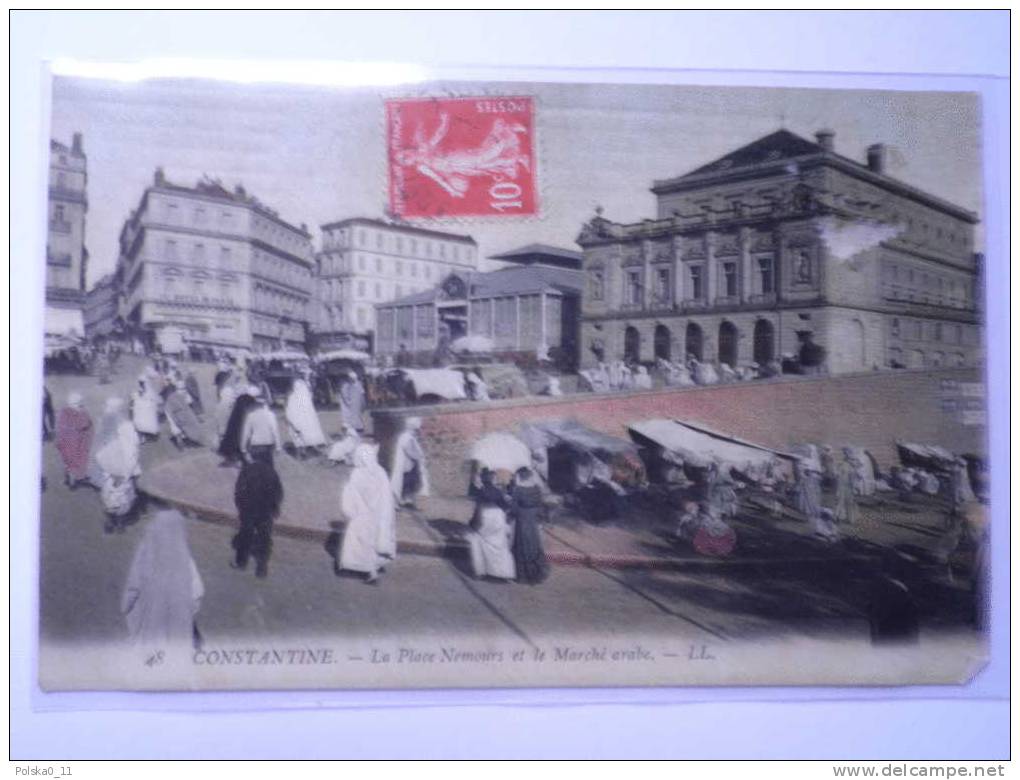 CPA    CONSTANTINE   PLACE DE NEMOURS   MARCHE ARABE  AFN  LL