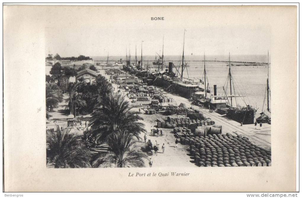 Province de Constantine grand format 16/25 environ Bone, le port et le quai Warmier