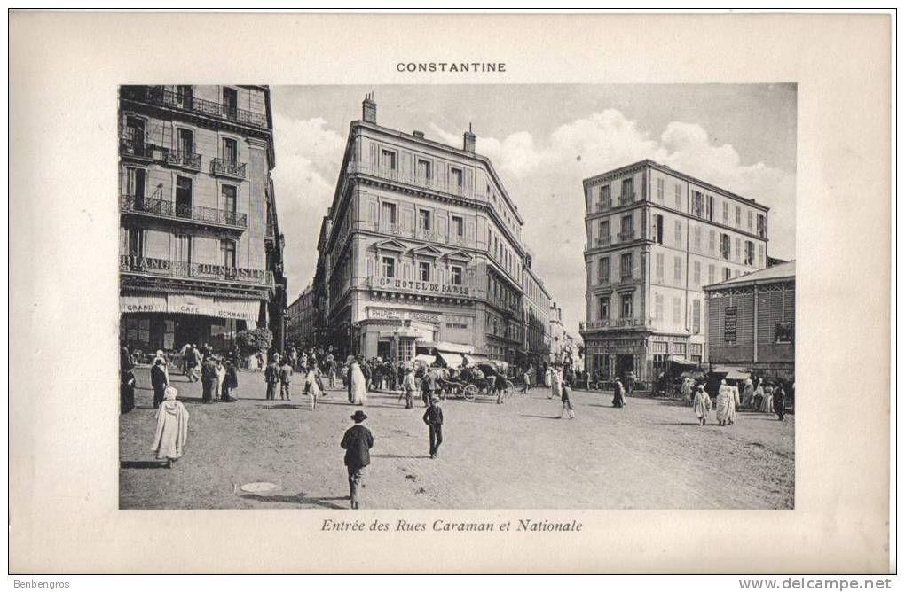 Province de Constantine grand format 16/25 environ Constantine entrée des rues Caraman et nationale