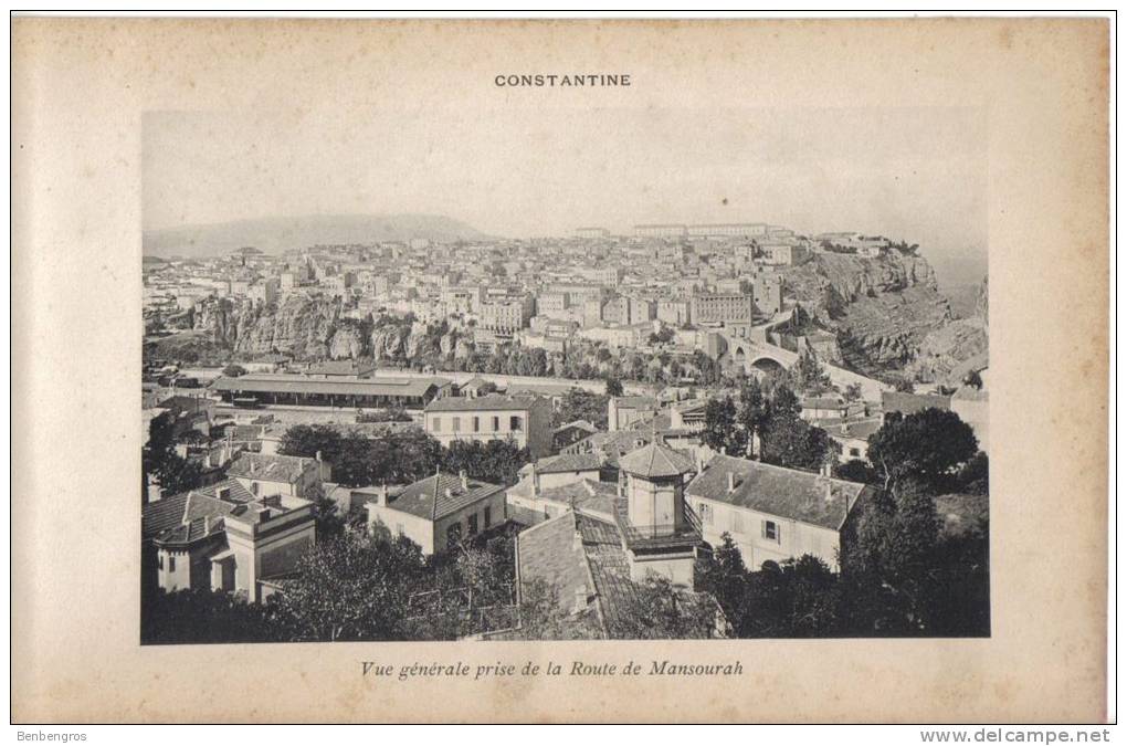 Province de Constantine grand format 16/25 environ Constantine vue générale prise de la rout de Mansourah